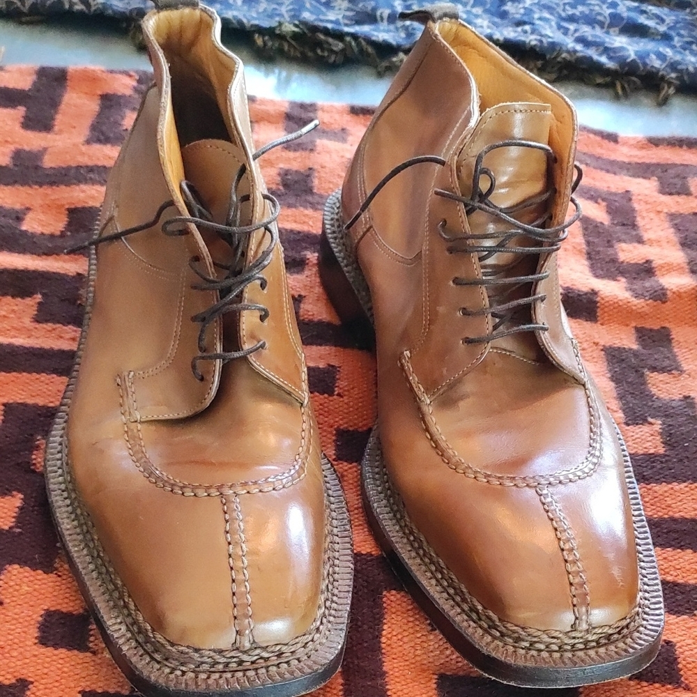 Men's Tan Leather Boots